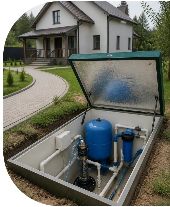 Автономное водоснабжение дома в Усинске от 153570 р. | АПаруса-Снс